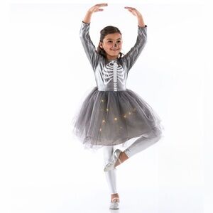 Pottery Barn Kids Light Up Skeleton Tutu Costume